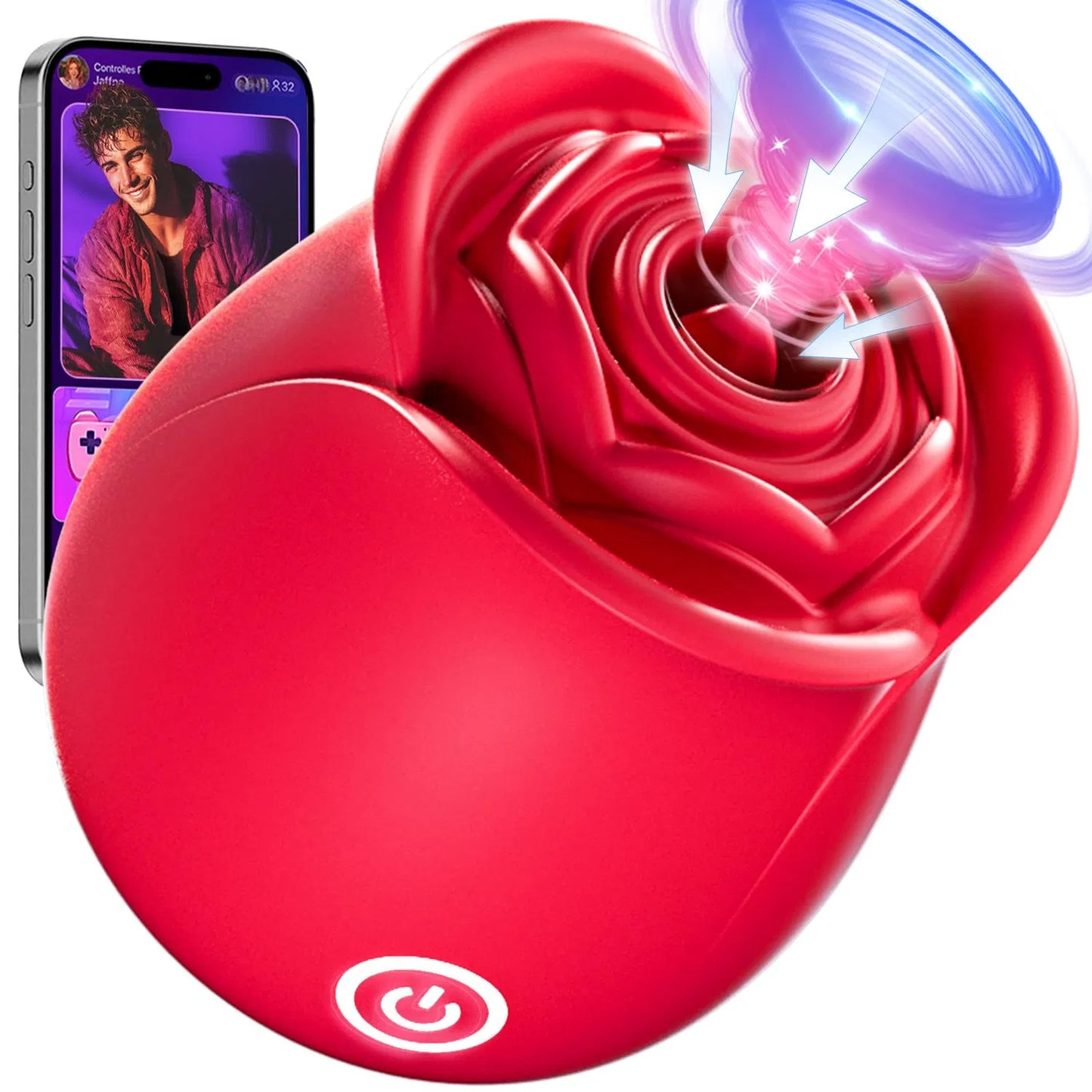 LuvixVie™ Rose Vibrator — AI Sync | 10 Vibrating & Sucking Modes