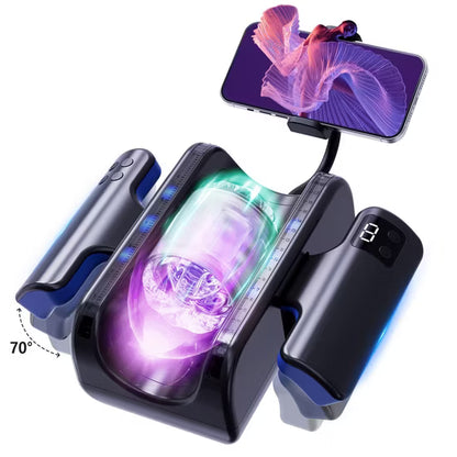 Male Masturbator Machine Automatic Telescopic Vagina Masturbation Self-Care Toy for Men 12cm Thrusting High Speed