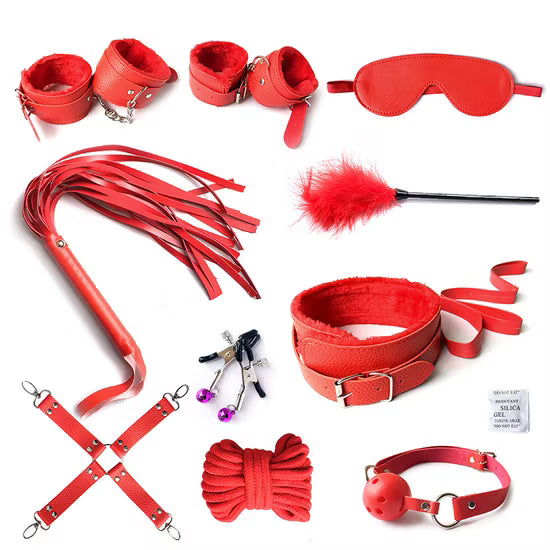 Bondage for Sex10 PCS Leather Bondage Sets Restraint Kits for Women and Couples