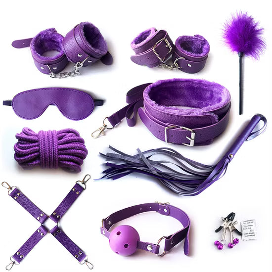 Bondage for Sex10 PCS Leather Bondage Sets Restraint Kits for Women and Couples