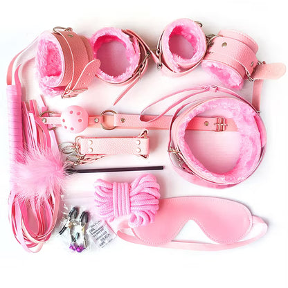 Bondage for Sex10 PCS Leather Bondage Sets Restraint Kits for Women and Couples