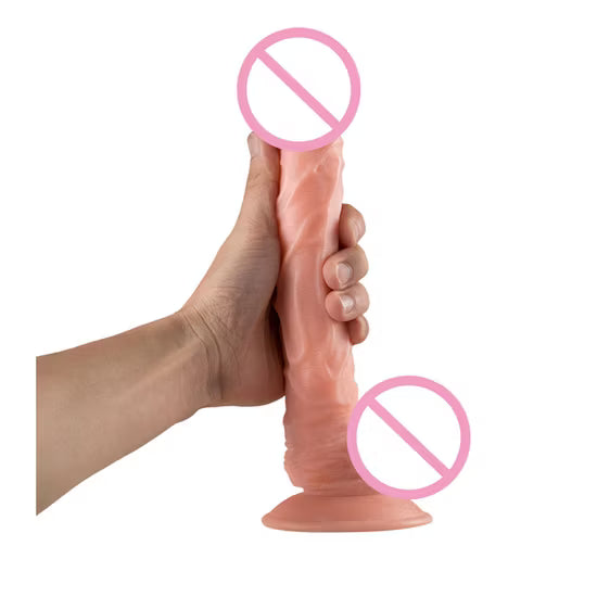 Female Masturbator Pseudopenis Telescopic Liquid Silicone Big Rubber Penis Dildo