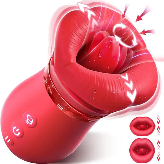 LuvixVie™ Lips Rose Vibrator — G Spot | Sucking & Vibrating Massager