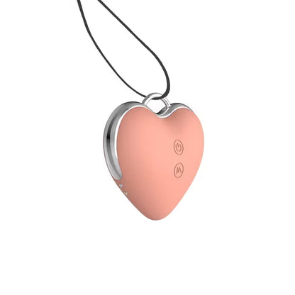 Heart Design Mini Clit Sucking Vibrators 2 In1 Self Care Toys with Necklace with 10 Vibrating Modes Quiet Adult Toys for Women