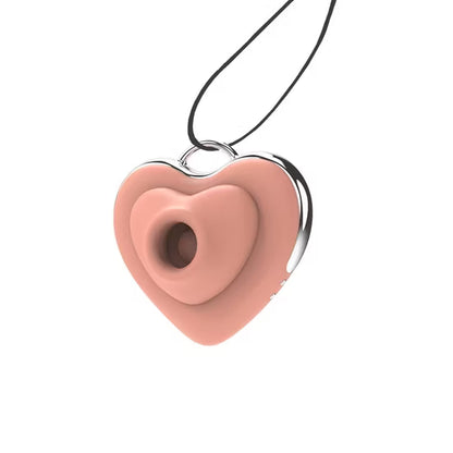 Heart Design Mini Clit Sucking Vibrators 2 In1 Self Care Toys with Necklace with 10 Vibrating Modes Quiet Adult Toys for Women