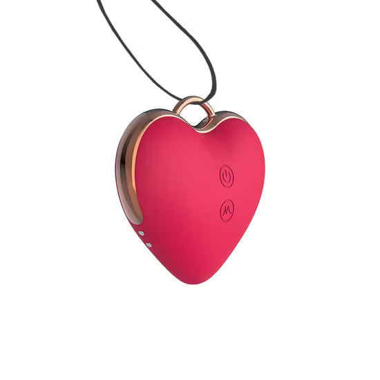 Heart Design Mini Clit Sucking Vibrators 2 In1 Self Care Toys with Necklace with 10 Vibrating Modes Quiet Adult Toys for Women