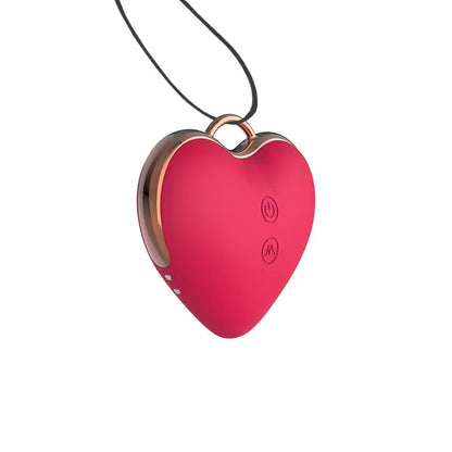 Heart Design Mini Clit Sucking Vibrators 2 In1 Self Care Toys with Necklace with 10 Vibrating Modes Quiet Adult Toys for Women