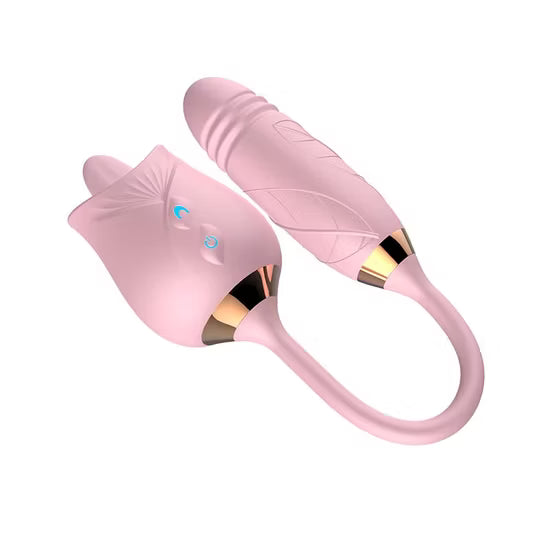 Rose Toy Clitoral Suck Vibrator Thrusting Custom Female Rose Vibrator with G-Spot Stimulator