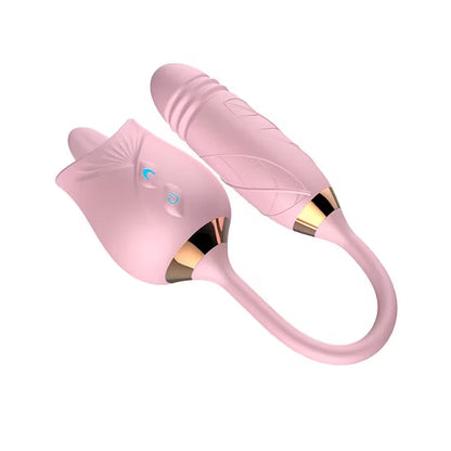 Rose Toy Clitoral Suck Vibrator Thrusting Custom Female Rose Vibrator with G-Spot Stimulator