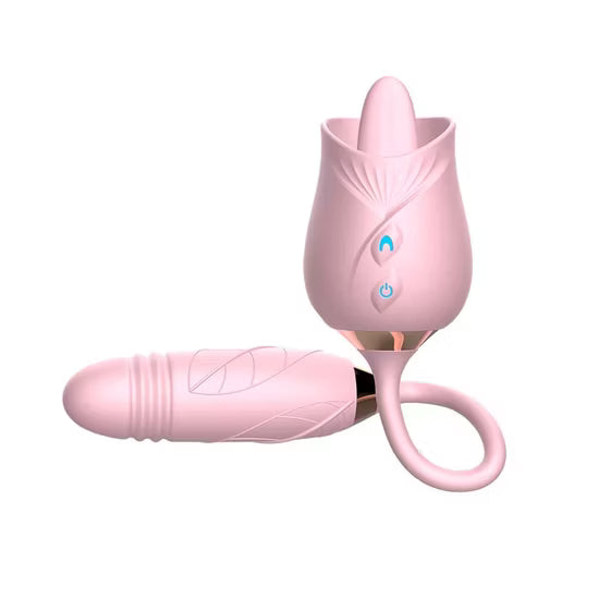 Rose Toy Clitoral Suck Vibrator Thrusting Custom Female Rose Vibrator with G-Spot Stimulator