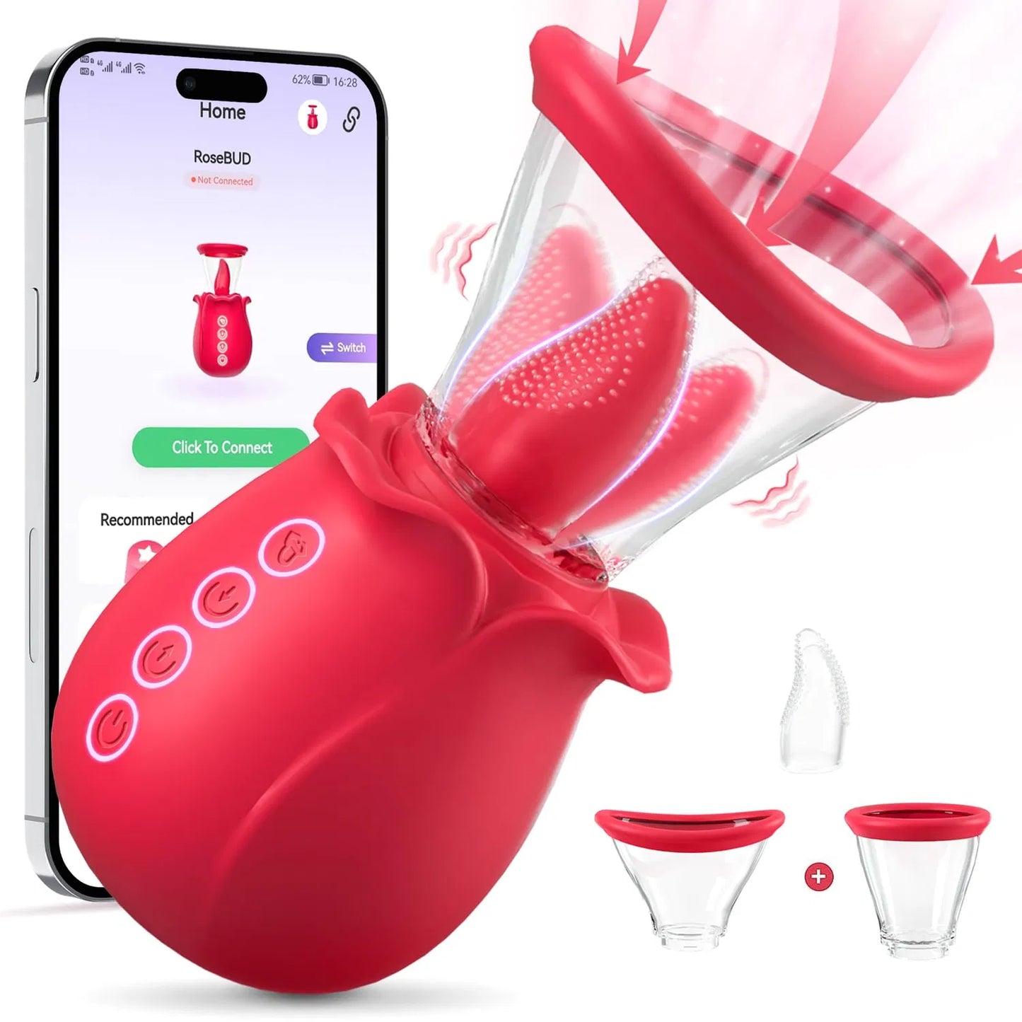 LuvixVie™ Sucking Vibrator — AI Sync | 7 Frequencies | Dual Suction