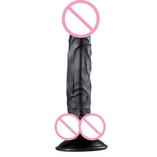 Female Masturbator Pseudopenis Telescopic Liquid Silicone Big Rubber Penis Dildo
